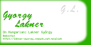 gyorgy lakner business card