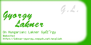 gyorgy lakner business card